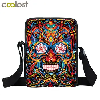 

Cool Colorful Death Skull Mini Crossbody Bag Young Women Travel Bags Girls School Bags Bookbag Ladies Messenger Bag Best Gift