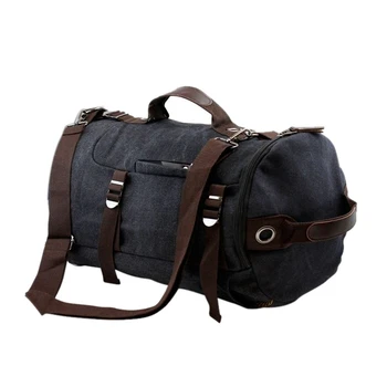 

Canvas Backpack Travel Camping Sport Rucksack School Satchel Laptop Hiking Bag,Black