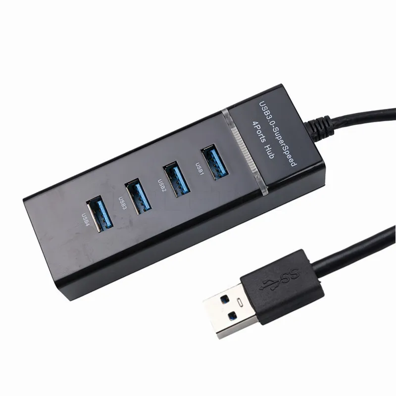 Высокоскоростной USB 3,0 4-портовый usb-хаб 2,0 мульти разветвитель Настольный ПК ноутбук адаптер usb-хаб высокоскоростной 4 порта