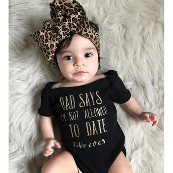 

Summer Fashion Newborn Infant Baby Girls 2pcs Letter Short Sleeve Romper Jumpsuit Headband Daily Outfits Clothes Set Ползунки