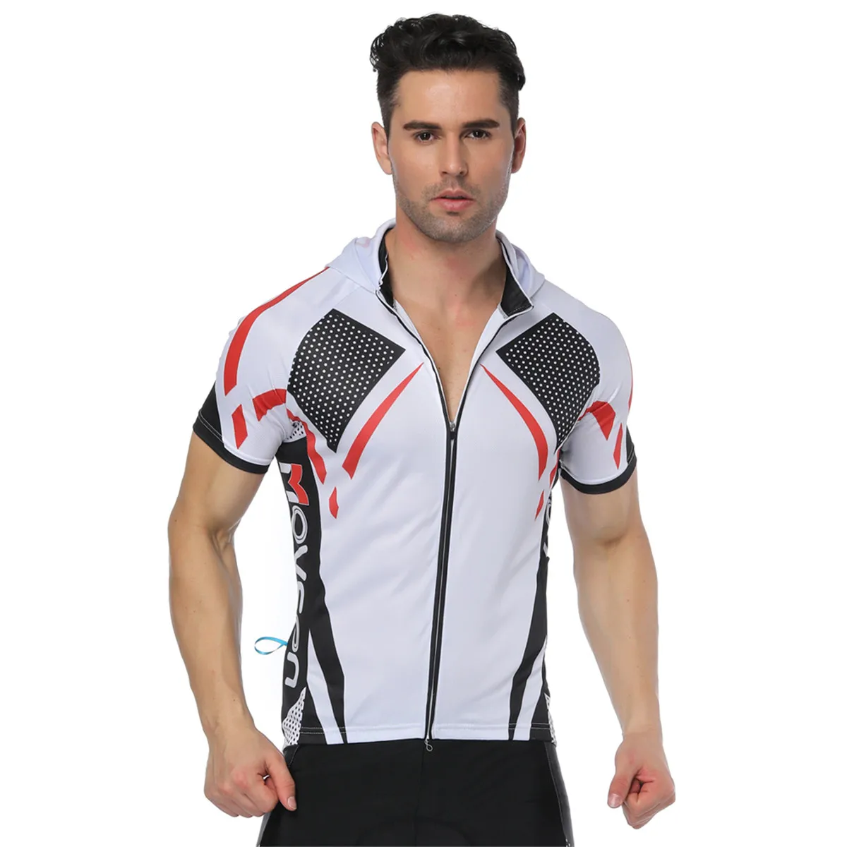 hooded cycling jersey