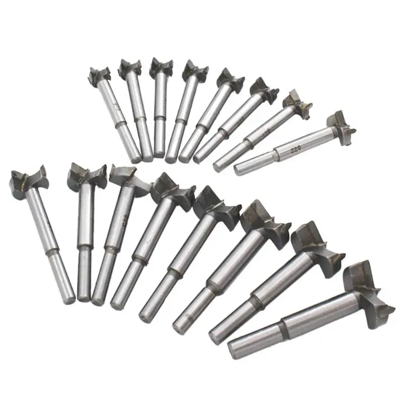 

16pcs/set Durable 15-35mm Hardwood Grinding Trimming Mortising Slotting Milling Cutter Hole Opener Woodworking Drill Power Tool
