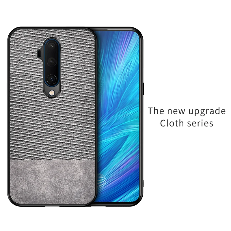 Чехол для OnePlus 7T Pro, 6,67 дюймов, роскошная задняя крышка, силиконовый тканевый противоударный чехол, coque capas для One Plus 7T Pro, чехол для mlaren Edition - Цвет: Gray