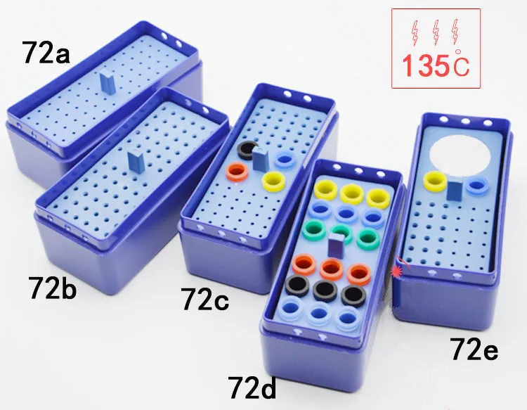 1Pc Dental 72 holes autoclavable sterilization endo box bur block