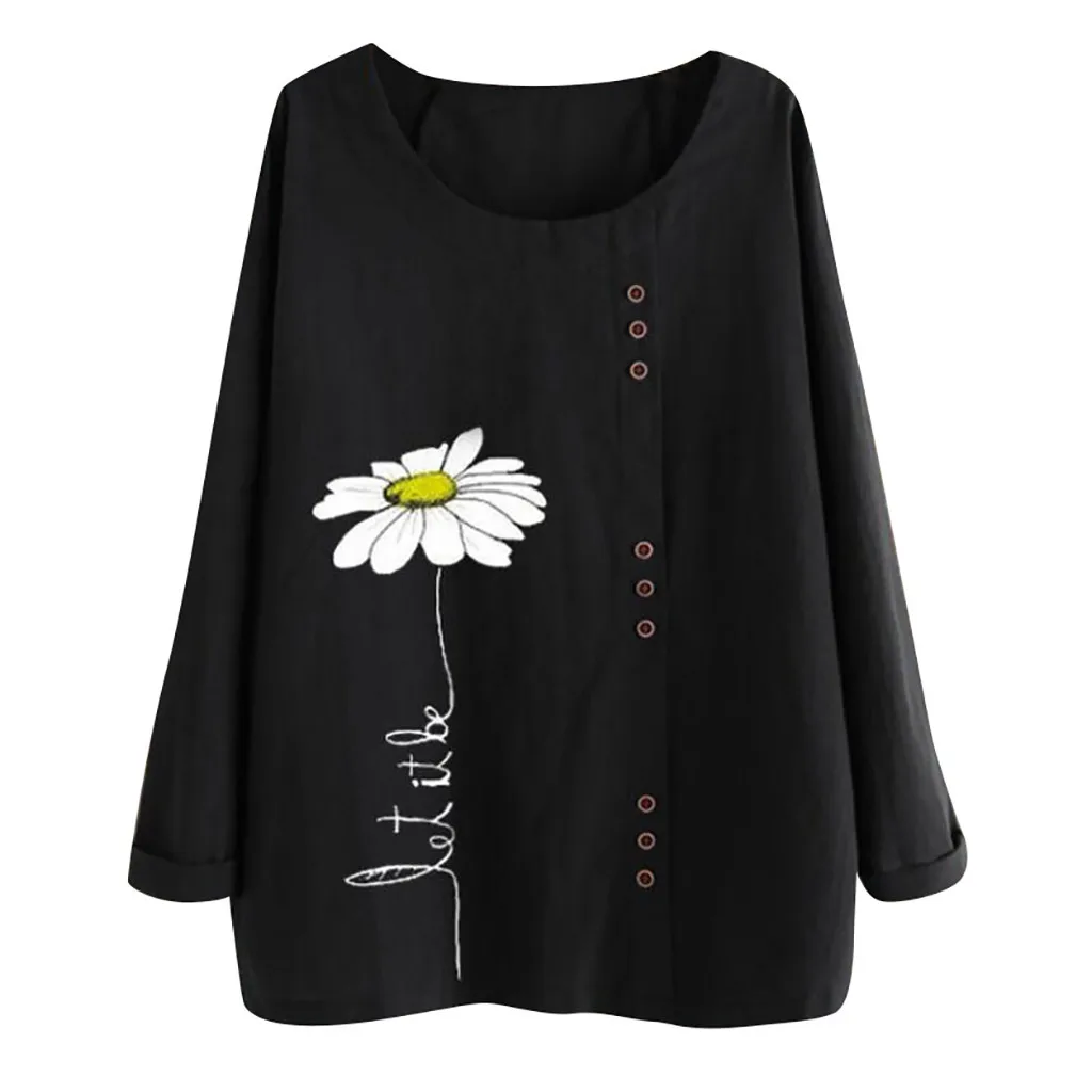 

Plus Size Women Blouse Vintage Shirt Long Sleeve Autumn Womens Tops And Blouses Floral Print Women Clothes Tops Camisas Mujer