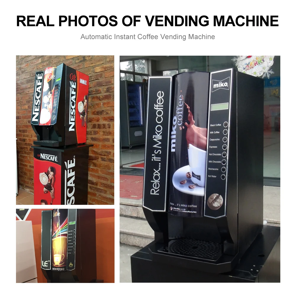 Коммерческая кофемашина, автоматическая кофеварка, без монет, торговый автомат для кофе