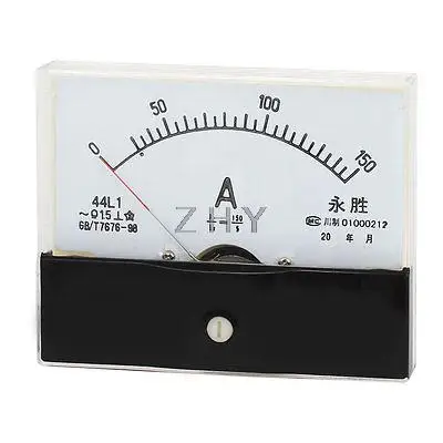 

Rectangle Panel AC 150A Ammeter Analog Meter 44L1-A