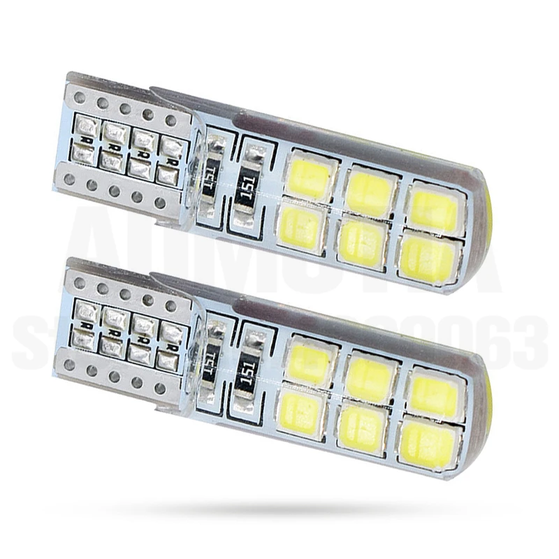 500x яркая кварцевая T10 светодиодный W5W 194 W5W 2835 Светодиодный 12SMD парковки авто Клин габаритный фонарь лицензии Светильник лампы