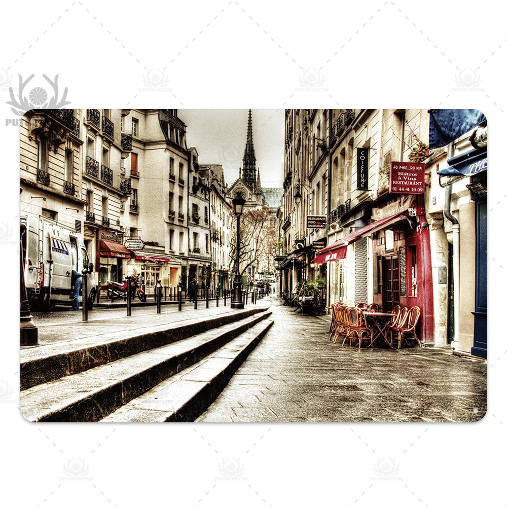 Парижский винтажный металлический постер, металлический винтажный Британский кофейный бар, дом для дома, гостиной, Декоративный Настенный декор, металлическая жестяная вывеска - Цвет: TH5511