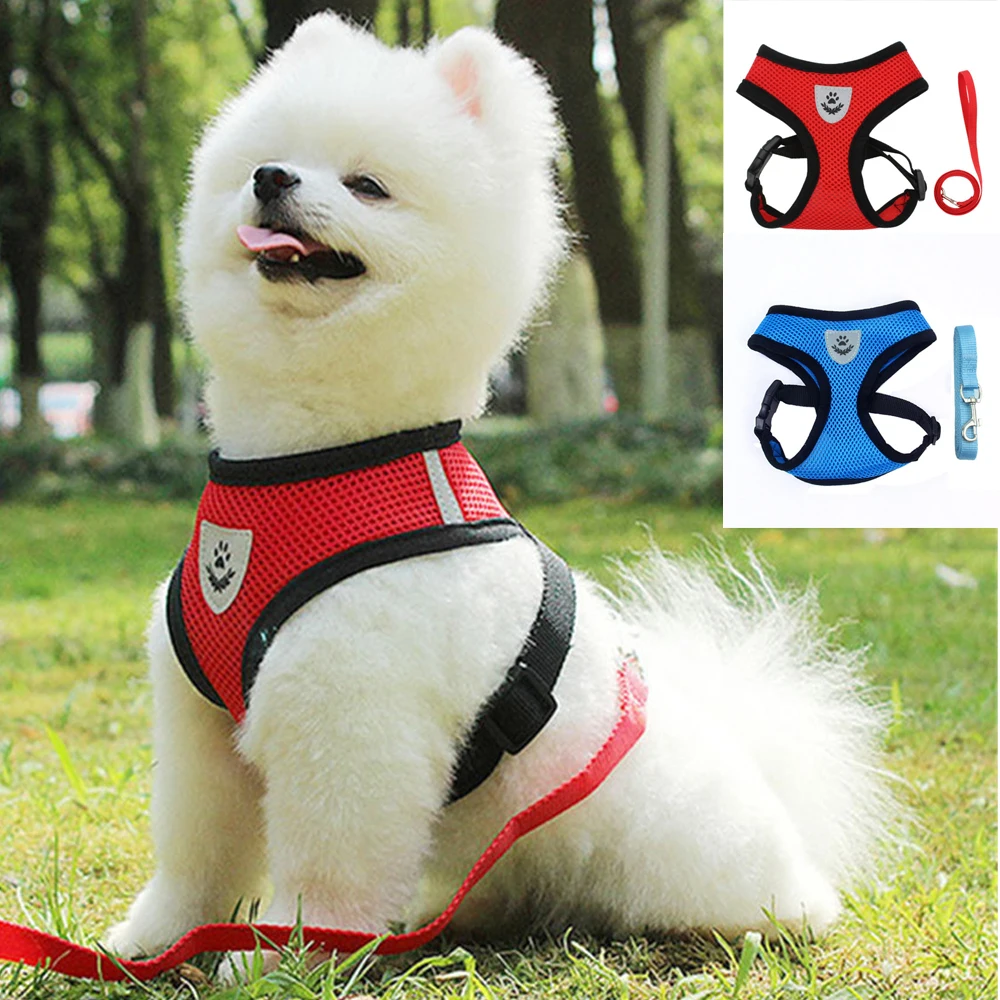 Small Dog Harness and Leash Stripe Pet Puppy Doggie Vest for Chihuahua Yorkshire 
