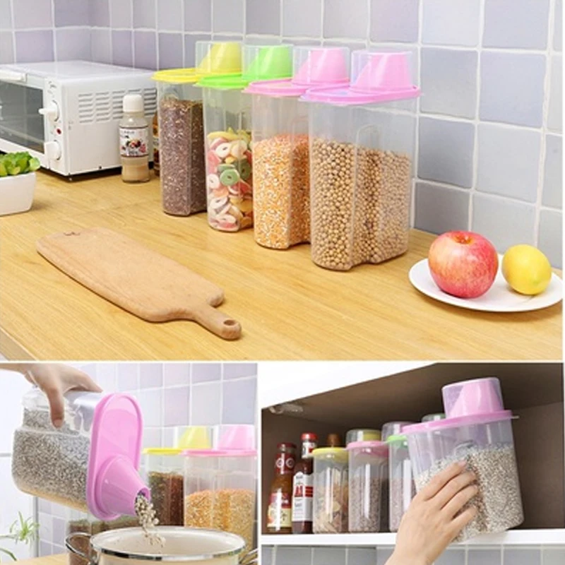 Cereal Container Large Storage Food Storage Container Pantry Organizer Sealed Box Tank Box Sealed