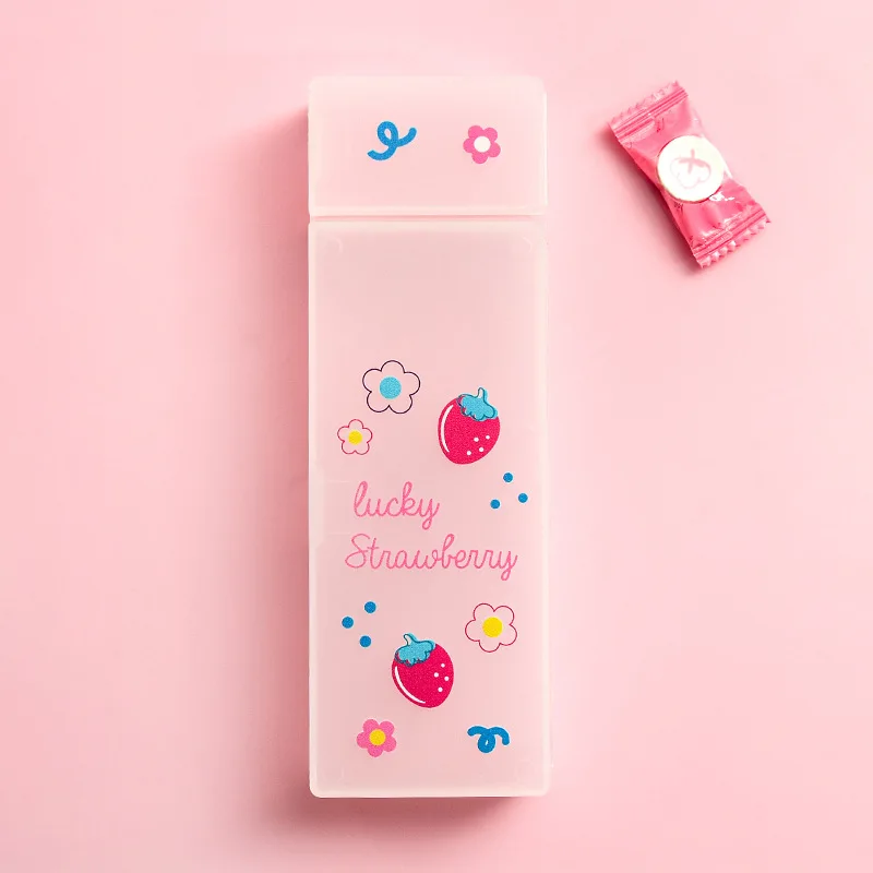 Kawaii милый девчачий тусклый полированный ПП пенал мультипликационный Большой Вместительный пенал для хранения канцелярских принадлежностей Органайзер чехол для школы - Цвет: 07