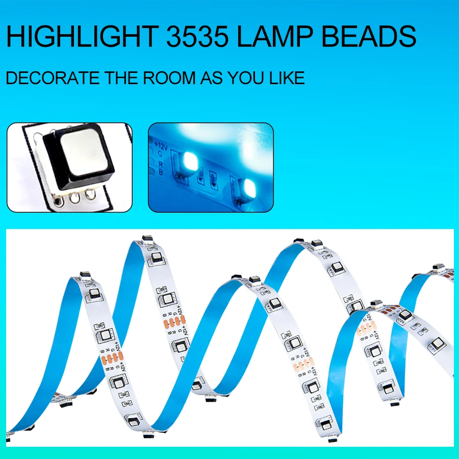 3535 RGB светодиодный ленточный светильник светодиодный светильник ing под кухонный шкаф интерьерный Домашний Светильник украшение для спальни настенный светильник ТВ ПОДСВЕТКА