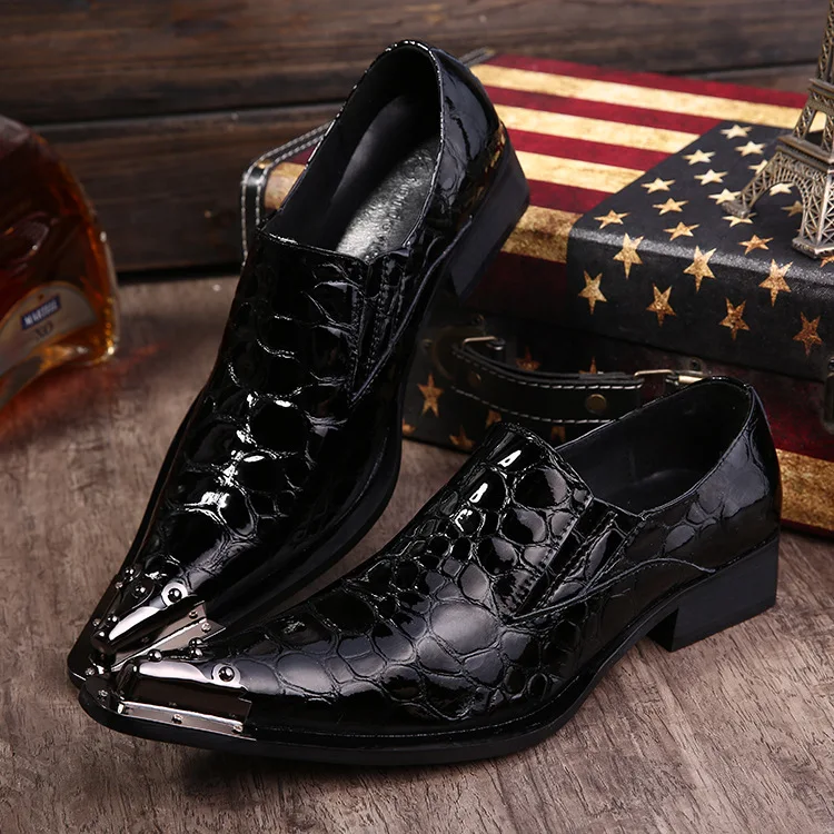 

Chaussures Genuine Leather Shoes Male Leisure Loafers Slip-on Pointed Toe British Style Loafers