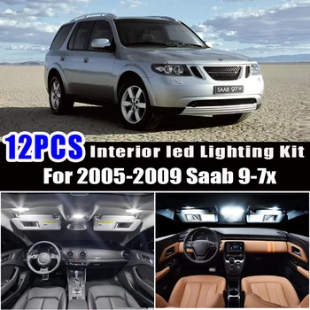 

For 2005-2009 Saab 9-7x White car accessories Canbus Error Free LED Interior Light Reading Light Kit Map Dome License Lamp