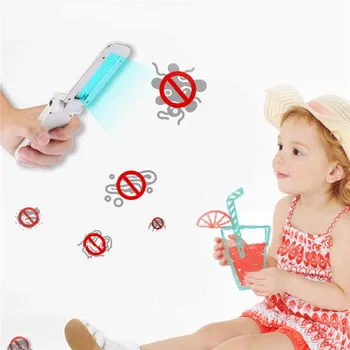 

Portable UV Germicidal Lamp Handhold Ultraviolet Disinfection Light for Home Travel Sterilization Use Clamshell Ultraviolet Lamp