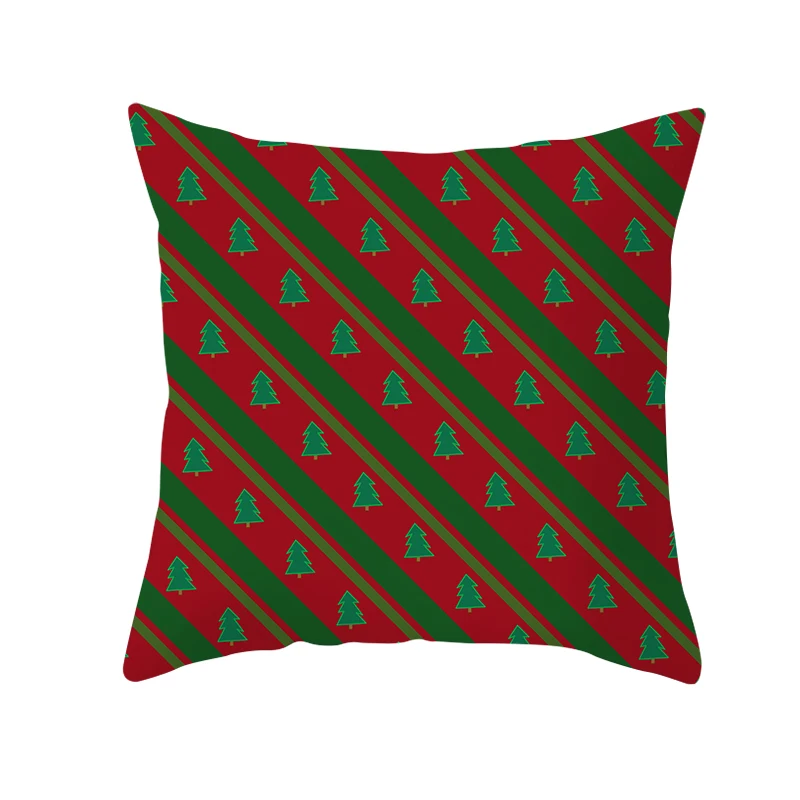Красный одежда для сна из хлопка с рождественскими рисунками «ПИЧ-скин» семья Декоративная Подушка Чехол для спальни гостиной Подушка Чехол размером 45*45 см - Цвет: TPR224-39