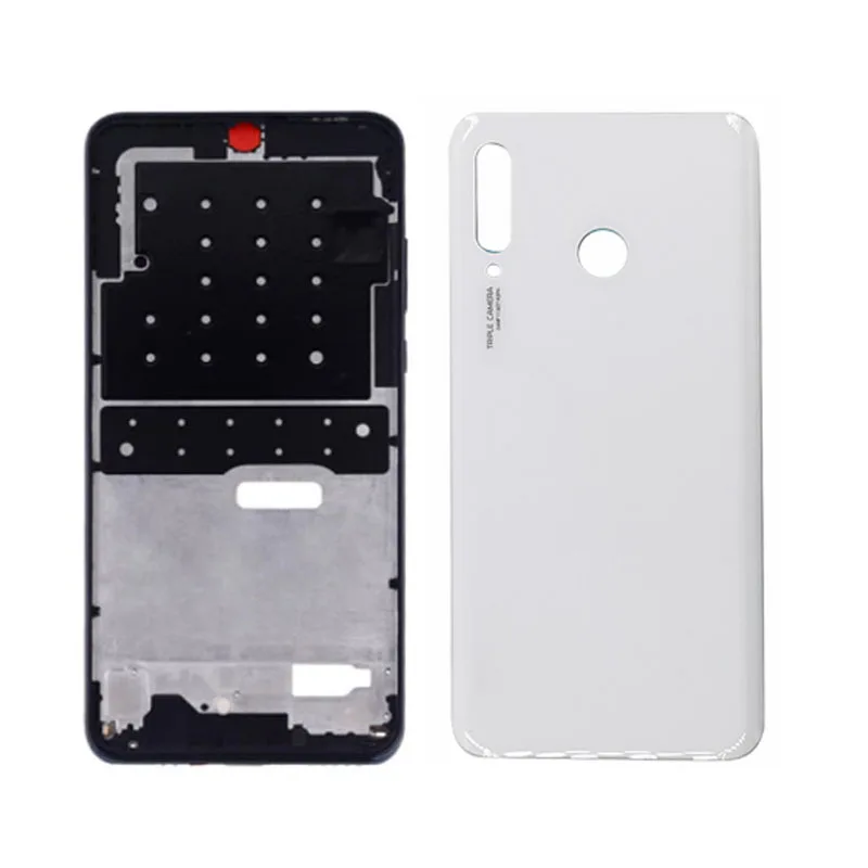 2 together white Замена для huawei p30 lite/nova 4E средняя рамка Передняя ЖК-Крышка корпуса панель шасси Лицевая панель+ задняя крышка батареи - Цвет: 2 together white