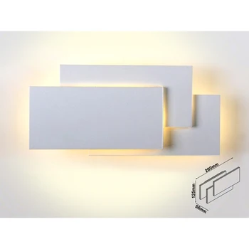 

V-TAC LD8206N LED wall sconce lamp 12W 4000K gray rectangular casing with overlapping forms IP20 SKU-8207