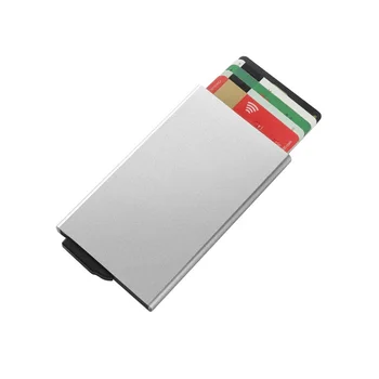

2020 New Stainless Steel Credit Card Holder Men Slim Anti Protect Travel ID Cardholder Women Rfid Wallet Metal Case Porte Carte