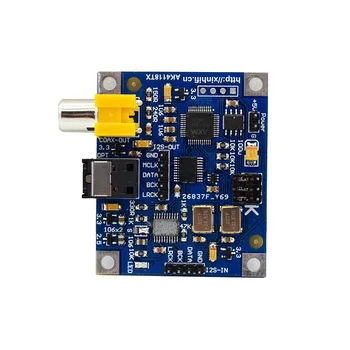 

DYKB Ak4118 I2S to coaxial fiber With I2S output support 24bit 192K for Raspberry pi 2B 3B 3B+ 4B
