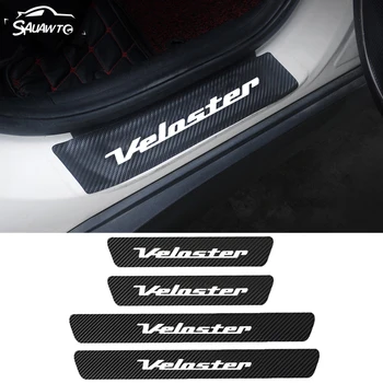 

4pcs Car Protector Door Sill Sticker For Hyundai Veloster 2011-2019 Auto Door Threshold Plate Guards Stickers Accessories