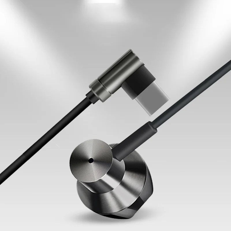 L Форма usb Тип C Игровые наушники глубокий бас Hifi металлические наушники-вкладыши микрофон/регулятор громкости для Xiaomi Mi 6 6X8 SE Mix 2 2S Note 3