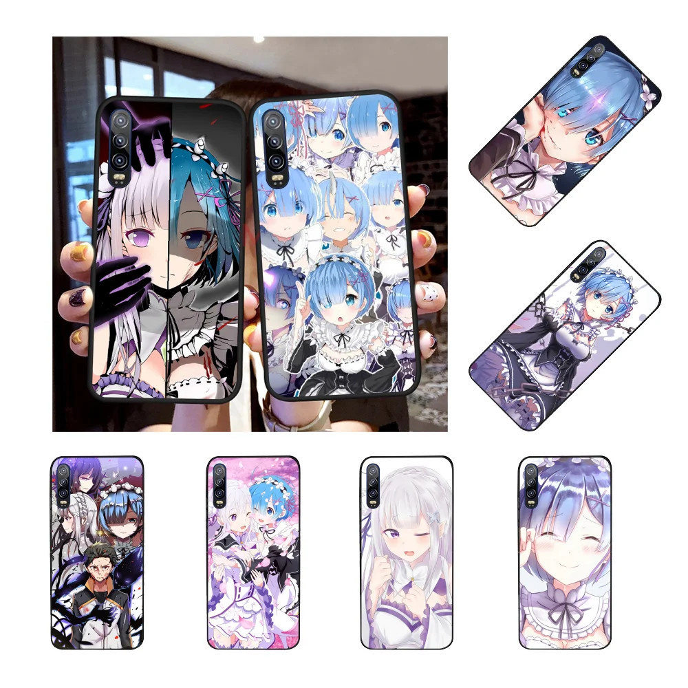 NBDRUICAI горячий аниме ReZERO Ram Rem новое поступление черный сотовый телефон чехол для