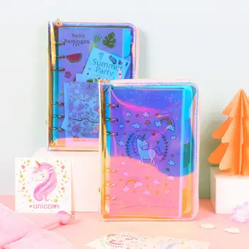 

A6 Zip Bag Transparent Loose Leaf Binder Notebook Inner Core Cover Note Book Planner Office Stationery Supply