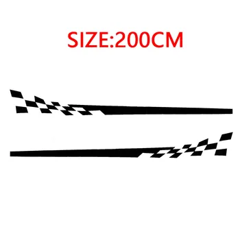 

Body Stickers Stripes 2Pcs Racing Race Graphic Vinyl Decal PVC 200*25cm Decor Sunscreen