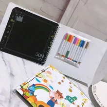 Миллион раз живопись книга портативная детская граффити живопись книга моющая Вода Мел-Очистка детская окрашенная книга