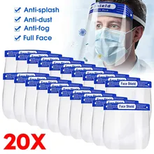 Transparent Protective Mask Full Face Shield Masks Anti Saliva Splash-proof Protect Eye Full Face Mask Cover Protective Visor