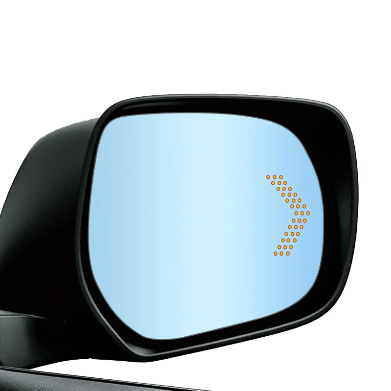 US $71.38 Door Wing Rear View Mirror Glass Upgarde Dynamic Led Blue Wide Angle Blind Spot Rearview Mirror For Toyota Prado Land Cruiser