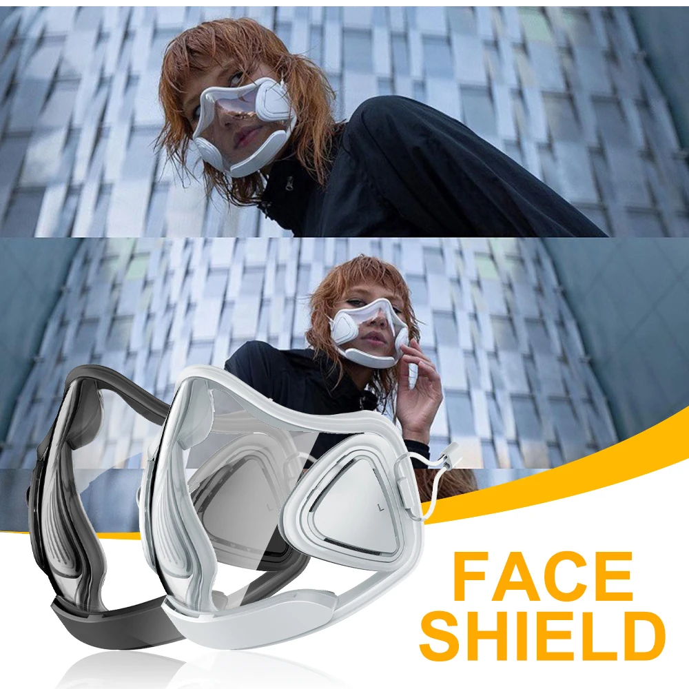 Máscaras transparentes para protección, protección facial lavable