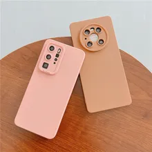 Mate 30 Case Luxury Matte Lens Protect Silicone Cover for Huawei Mate 40 Pro P30 P40 Nova 5 7 Nova 8 Rubberized Phone Cases