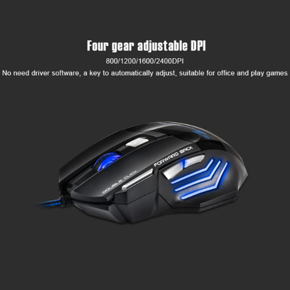 X7 игровой Мышь 7 ключ красочный RGB дыхание светильник игровая есть курица