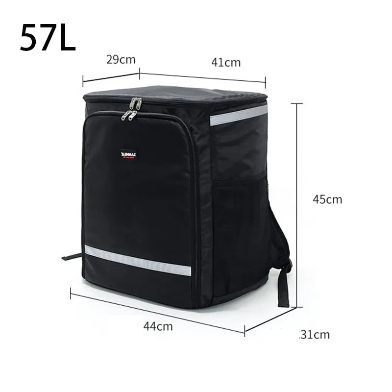 57L Takeaway Backpack Insulated Waterproof Pizza Delivery Car Meal Box