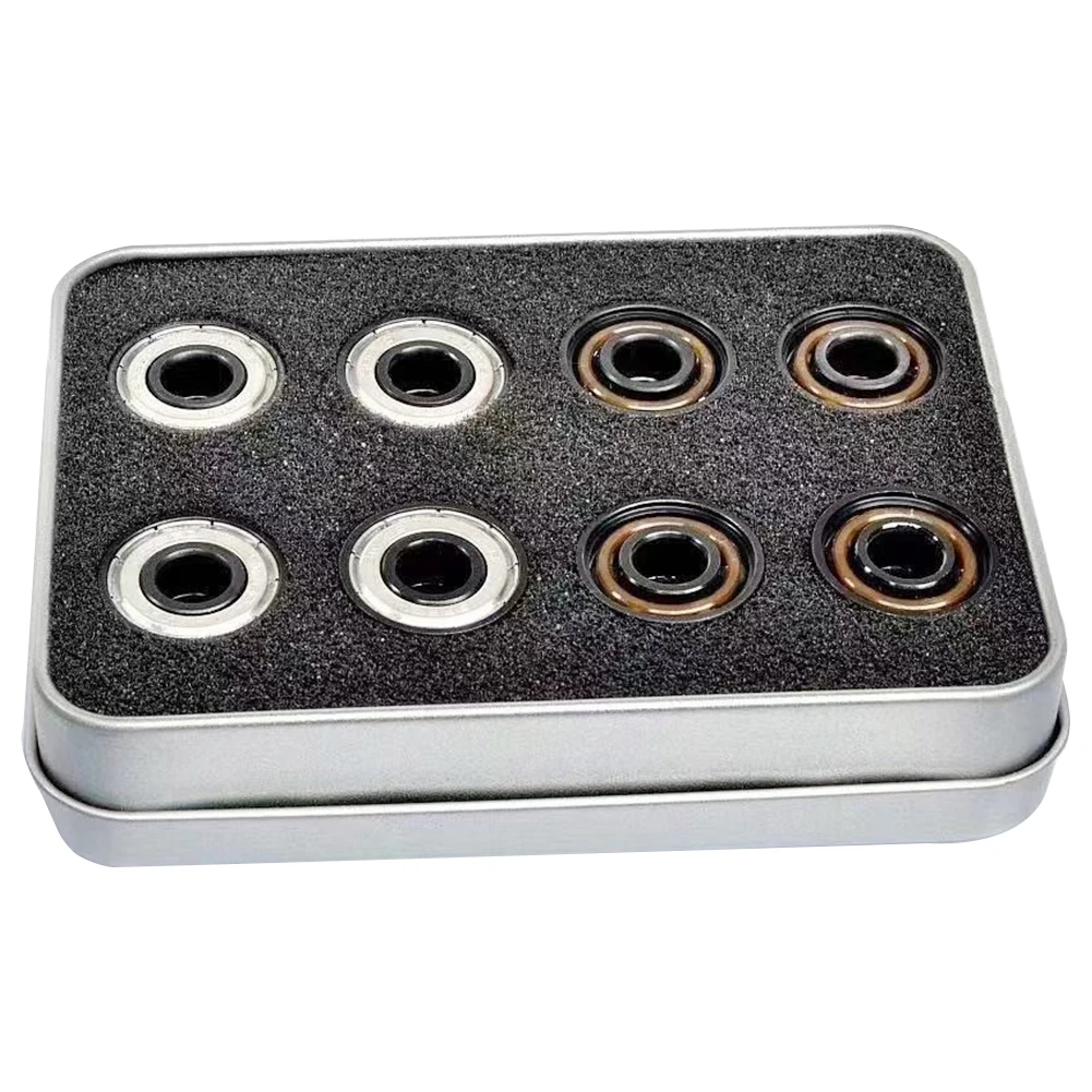 16PCS 6 Beads Ceramic Balls Speed Bearing Skateboard With Storage Box Roller Skates Inline Skate Steel Accessories Outdoor
