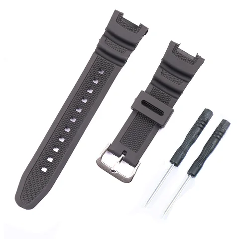 accessories waterproof rubber strap pin buckle for Casio resin series strap SGW-100 sports watch men's silicone strap
