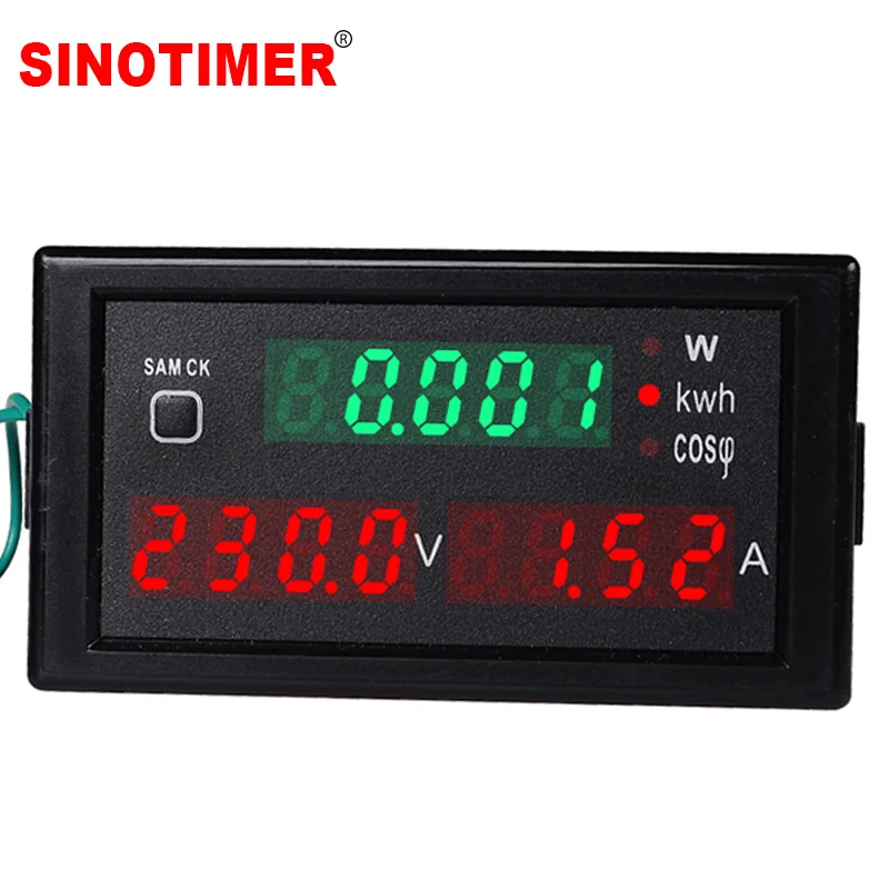 

220V 380V 100A AC Electric Display Voltage Current Active Power Factors KWH Voltmeter Ammeter Panel Meter Energy Wattmeter Reset