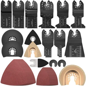 

100 Pcs Accessories Saw Blades Kit Quick Release Mixed Oscillating Tool Saw Blades for Grinding Sanding and Cutting