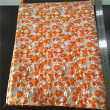 Нигерийская жаккардовая парчовая Ткань 5 ярдов жаккардовая парчовая ткань модная мягкая ткань для праздничных платьев DHL03