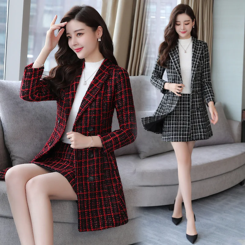 

Set/Suit Skirt 2019 Autumn Pocket Solid Color Trend Simple Cool Slimming Slim Fit Versatile