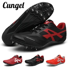 Обувь с шипами для тренировок и тренировок для мужчин и женщин, спортивная обувь, Профессиональная беговая Беговая беговая Обувь, мягкие кроссовки 35-45