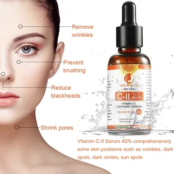 

Vitamin C E Serum Hyaluronic Acid Moisturizing Shrinking Pores Smooth Fine Lines Brighten Skin Tone Face Serum Good Use