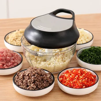 

Manual Fruit Vegetable Chopper Hand Pull Food Cutter Multifunction Fruit Twist Shredder Meat Grinder Chopper Garlic Cutter