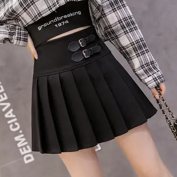 

NiceMix Pleated Women Skirt Preppy Style High Waist Chic Stitching Pleated Skirts Summer Student Women Cute Sweet Girls Dance