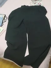 Pantalones lisos de pierna ancha para mujer, Pantalones largos de alta calidad, informales y sencillos, primavera y otoño, 2021