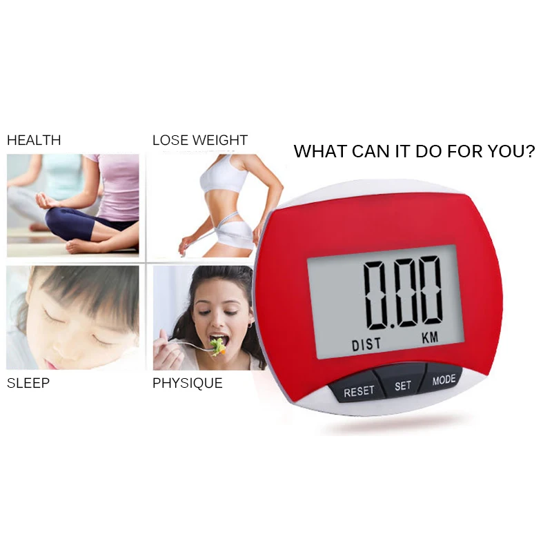 Multi Function LCD Pedometer Step Walking Jogging Running Hiking Distance Fitness For Outdoor