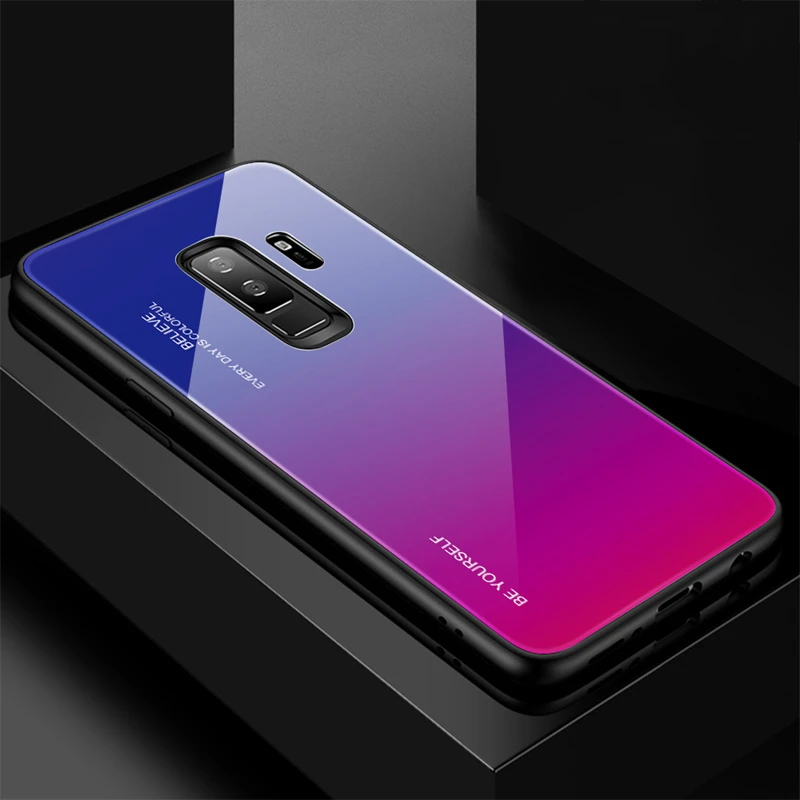 Чехол для телефона из закаленного стекла для Samaung Galaxy S9 S8 Plus Note 8 чехол с узором для Samaung S9 S8 Plus Note 8 чехлы из ТПУ с мягкими краями - Цвет: 04